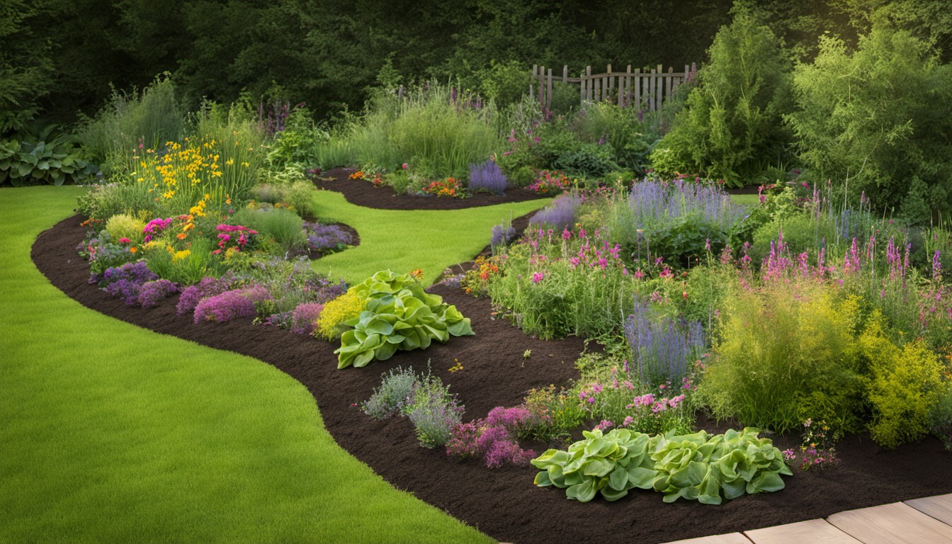 Generated illustration: plants growing in a garden bed