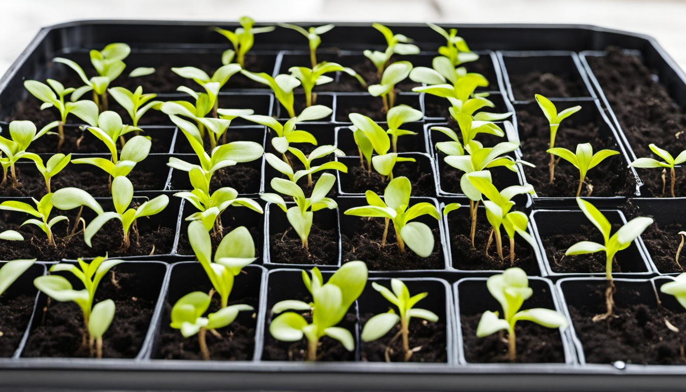 Generated illustration: healthy seedlings in a propagation tray