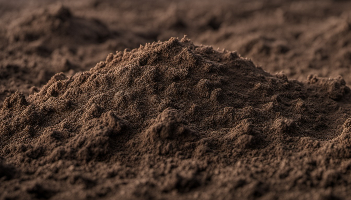 Generated illustration: loose soil in a garden