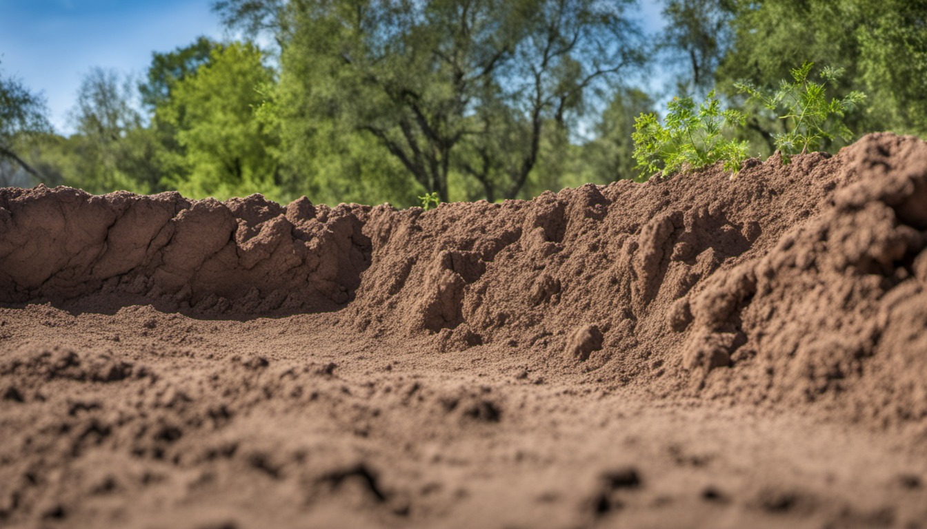 Generated illustration: garden soil in a bed