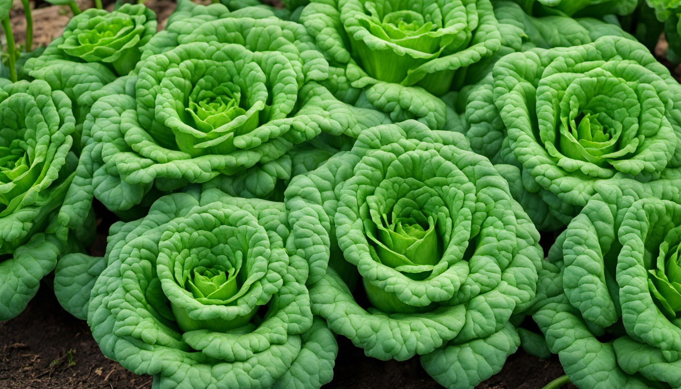 Generated illustration: a close view of green leafy vegetables